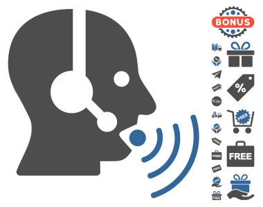 Ses dalgaları simgesi ücretsiz Bonus ile konuşurken işleç