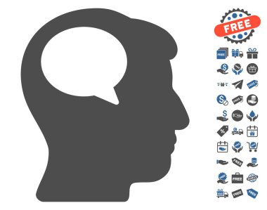 Ücretsiz Bonus simgesiyle düşünme kişi