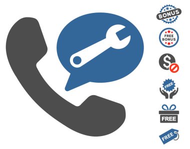 Telefon hizmeti ileti simgesi ücretsiz bonus