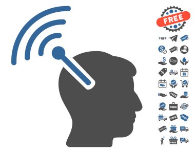 Radyo sinirsel arayüzü simgesi ücretsiz bonus