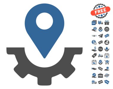 Hizmet harita işareti simgesi ücretsiz bonus