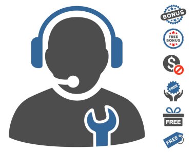 Ücretsiz Bonus ile hizmet işleç simgesi