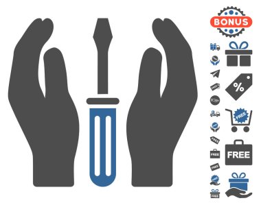 Tornavida bakım el simgesi ücretsiz Bonus ile ayarlama