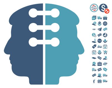 Çift kafa simgesi ücretsiz Bonus ile arayüz