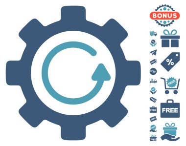 Dişli döndürme yönünü simgesi ücretsiz bonus