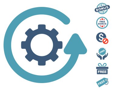 Gearwheel döndürme yönünü simgesi ücretsiz bonus