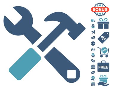 Çekiç ve ücretsiz Bonus ile Wrench kutsal kişilerin resmi