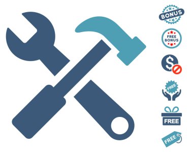 Çekiç ve ücretsiz Bonus ile Wrench kutsal kişilerin resmi