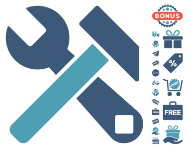 Çekiç ve ücretsiz Bonus ile Wrench kutsal kişilerin resmi