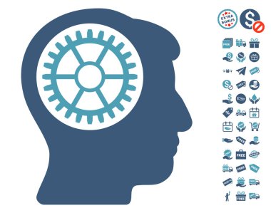 Ücretsiz Bonus kafa dişli simgesiyle