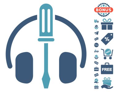 Kulaklık tornavida simgesi ücretsiz Bonus ile ayarlama