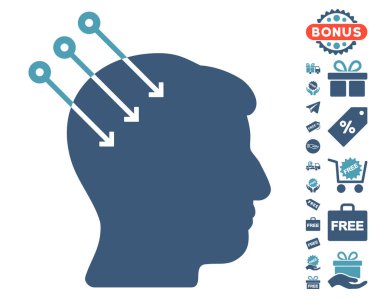 Sinirsel arayüz konektörleri simgesi ücretsiz bonus