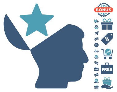 Açık kafa yıldız simgesi ile ücretsiz Bonus