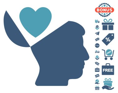 Açık fikirli aşk kalp simgesi ücretsiz bonus