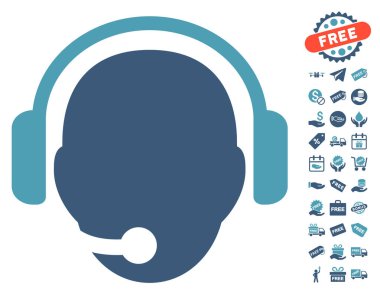 Ücretsiz Bonus ile operatör kafa simgesi