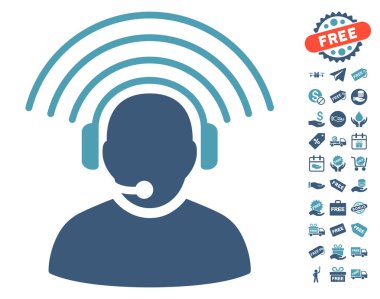 Ücretsiz Bonus ile operatör radyo sinyal simgesi