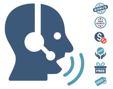 Ücretsiz Bonus ile simge işleç konuşma ses dalgaları