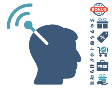 Radyo sinirsel arayüzü simgesi ücretsiz bonus