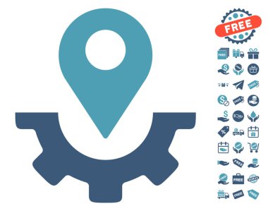 Hizmet harita işareti simgesi ücretsiz bonus