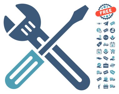 Somun anahtarı ve tornavida simgesi ücretsiz bonus