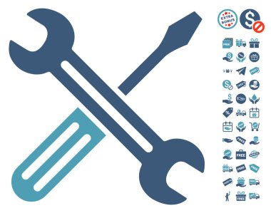 Somun anahtarı ve tornavida simgesi ücretsiz bonus