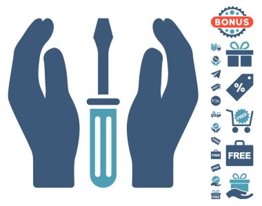 Tornavida bakım el simgesi ücretsiz Bonus ile ayarlama