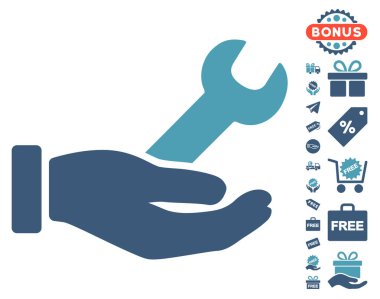 İngiliz anahtarı hizmet el simgesi ücretsiz bonus