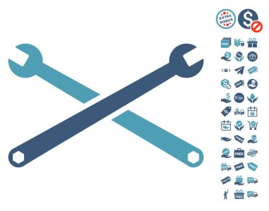 Ücretsiz Bonus simgesiyle yuvalı eğri somun anahtarları