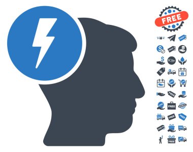 Beyin elektrik simgesi ücretsiz bonus