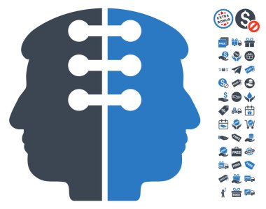 Çift kafa simgesi ücretsiz Bonus ile arayüz