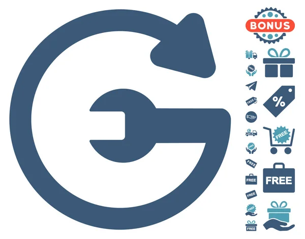 Herhaal het pictogram Service met gratis Bonus — Stockvector