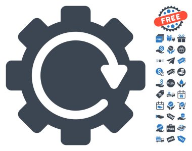 Dişli döndürme yönünü simgesi ücretsiz bonus