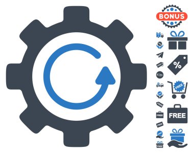 Dişli döndürme yönünü simgesi ücretsiz bonus