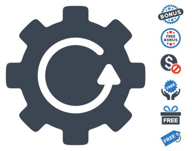 Dişli döndürme simgesi ücretsiz bonus