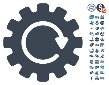 Gearwheel döndürme simgesi ücretsiz bonus