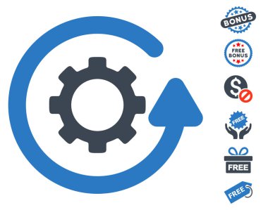 Gearwheel döndürme yönünü simgesi ücretsiz bonus