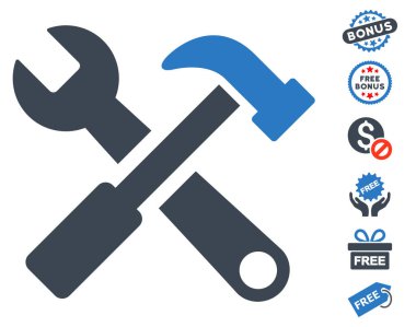 Çekiç ve ücretsiz Bonus ile Wrench kutsal kişilerin resmi