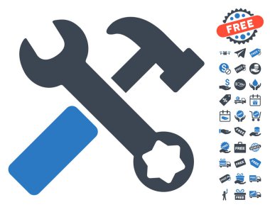 Çekiç ve ücretsiz Bonus ile Wrench kutsal kişilerin resmi