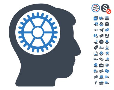 Ücretsiz Bonus kafa dişli simgesiyle