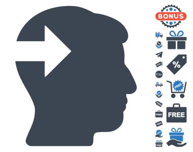 Baş eklenti ok simgesi ücretsiz bonus