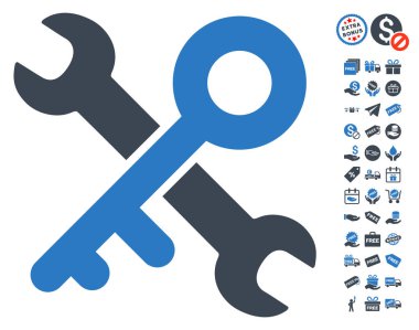 Anahtar simgesi ücretsiz Bonus ile araçları