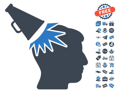 Ücretsiz Bonus ile megafon etkisi kafa simgesi