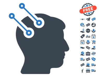 Sinirsel arayüz konektörleri simgesi ücretsiz bonus