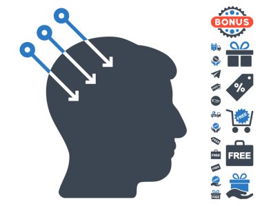 Sinirsel arayüz konektörleri simgesi ücretsiz bonus