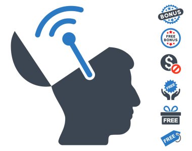 Açık beyin radyo arayüzü simgesi ücretsiz bonus