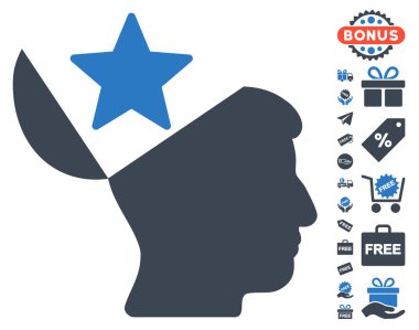 Açık kafa yıldız simgesi ile ücretsiz Bonus