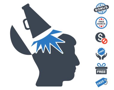 Açık fikirli megafon simgesi ücretsiz bonus