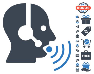 Ses dalgaları simgesi ücretsiz Bonus ile konuşurken işleç