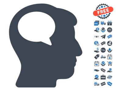 Ücretsiz Bonus simgesiyle düşünme kişi