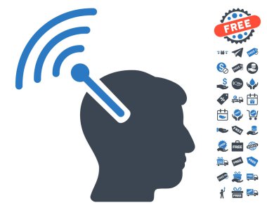 Radyo sinirsel arayüzü simgesi ücretsiz bonus